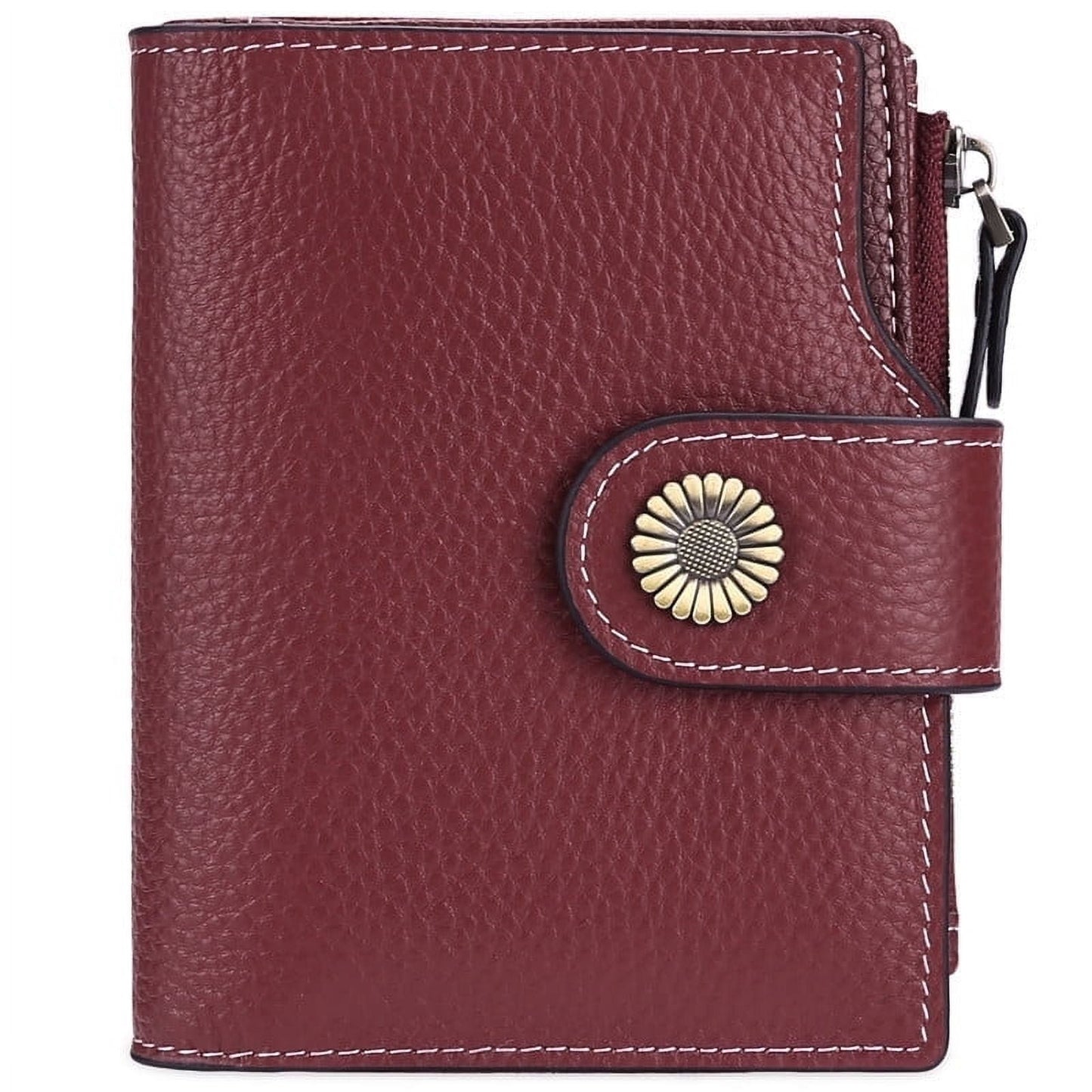 FALAN MULE Small Wallet for Women Genuine Leather Bifold card holder RFID Blocking Coin Purse