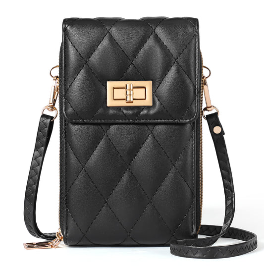 FALAN MULE Small Cell Phone Crossbody Bag Purse for Women, Lady Leather Wallet Purse