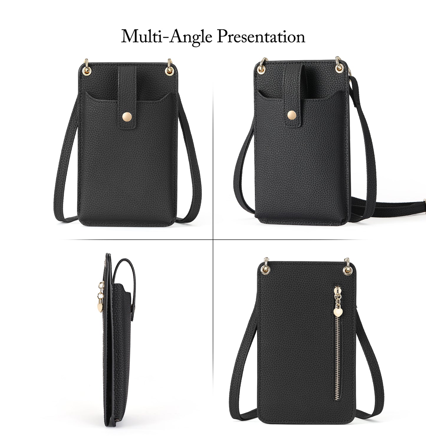 FALAN MULE Small Cell Phone Crossbody Bag Purse for Women, Lady Leather Wallet Purse