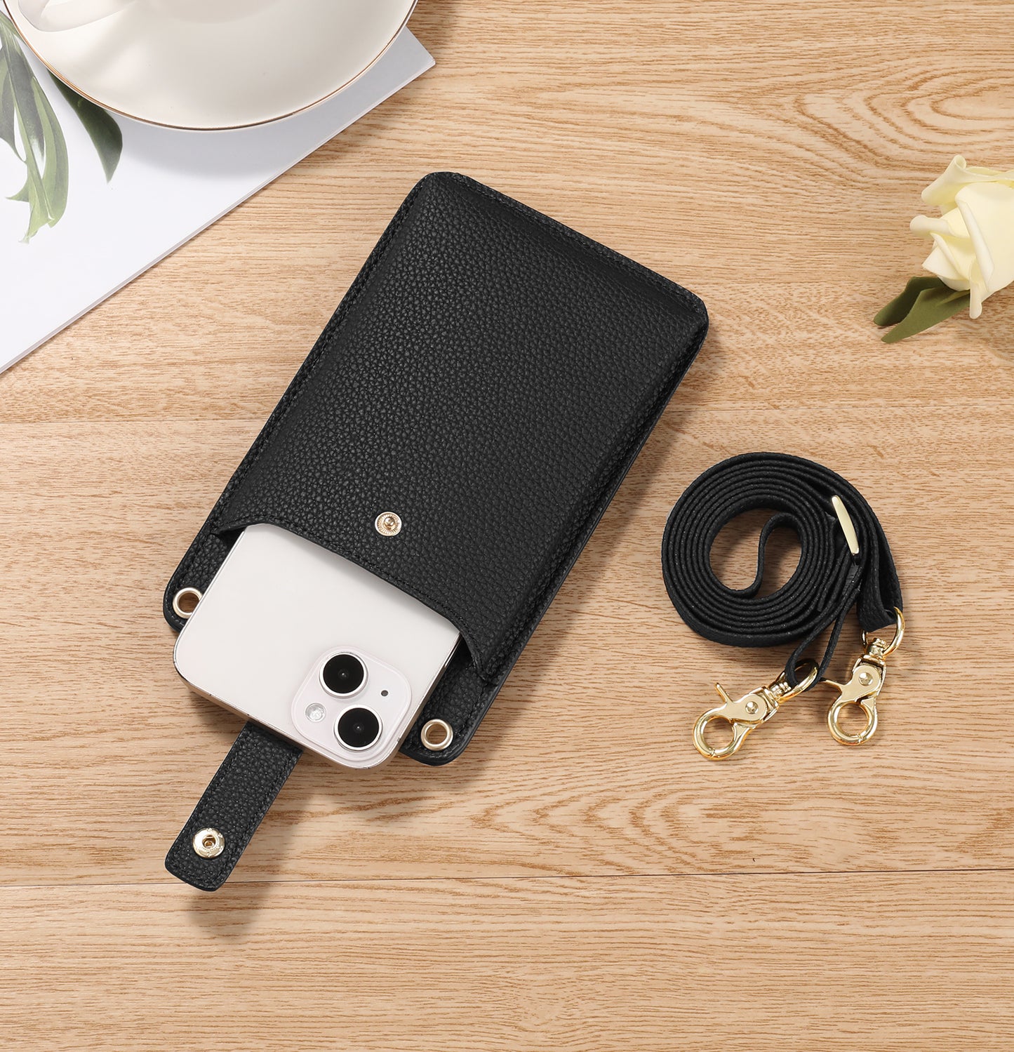 FALAN MULE Small Cell Phone Crossbody Bag Purse for Women, Lady Leather Wallet Purse