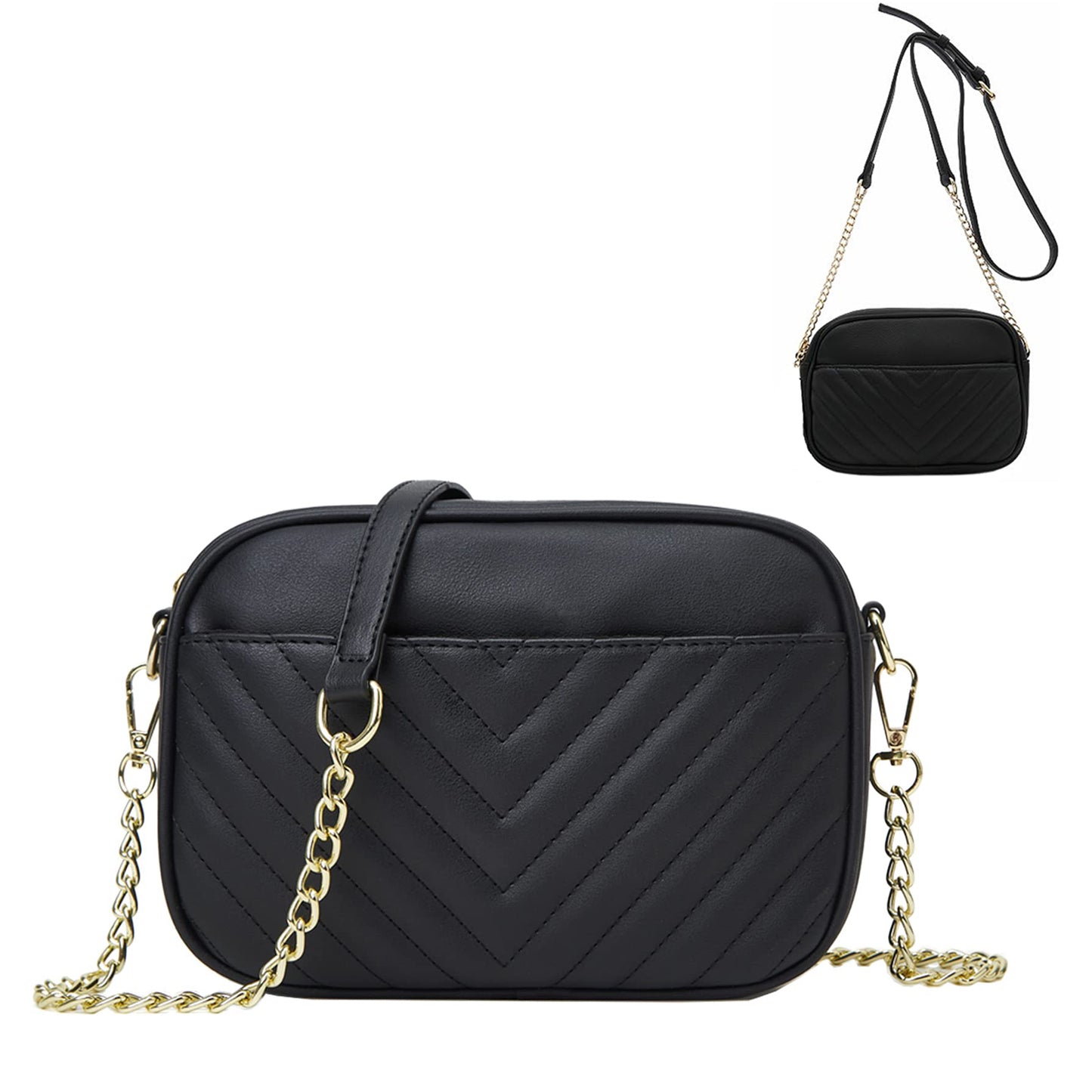 Falan Mule Crossbody for Women Small Leather Handbag Shoulder Purse with Chain Strap