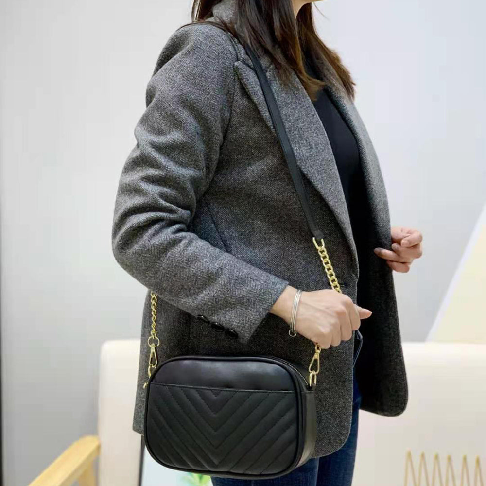 Falan Mule Crossbody for Women Small Leather Handbag Shoulder Purse with Chain Strap