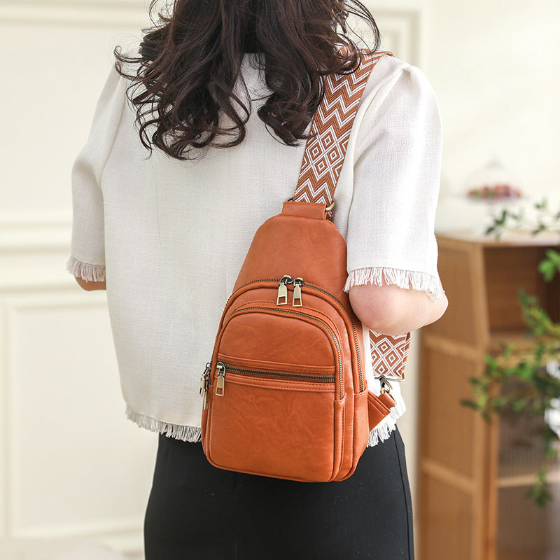 Falan Mule Small Sling Bag for Women Leather Crossbody Fanny Packs Chest Bag for Women