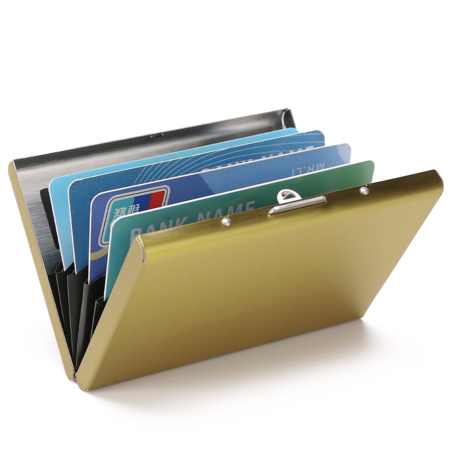 FALAN MULE Wallet for Men Stainless Steel Credit Card Wallet RFID Blocking Metal Case Pocket Business Card Holder for Women and Men