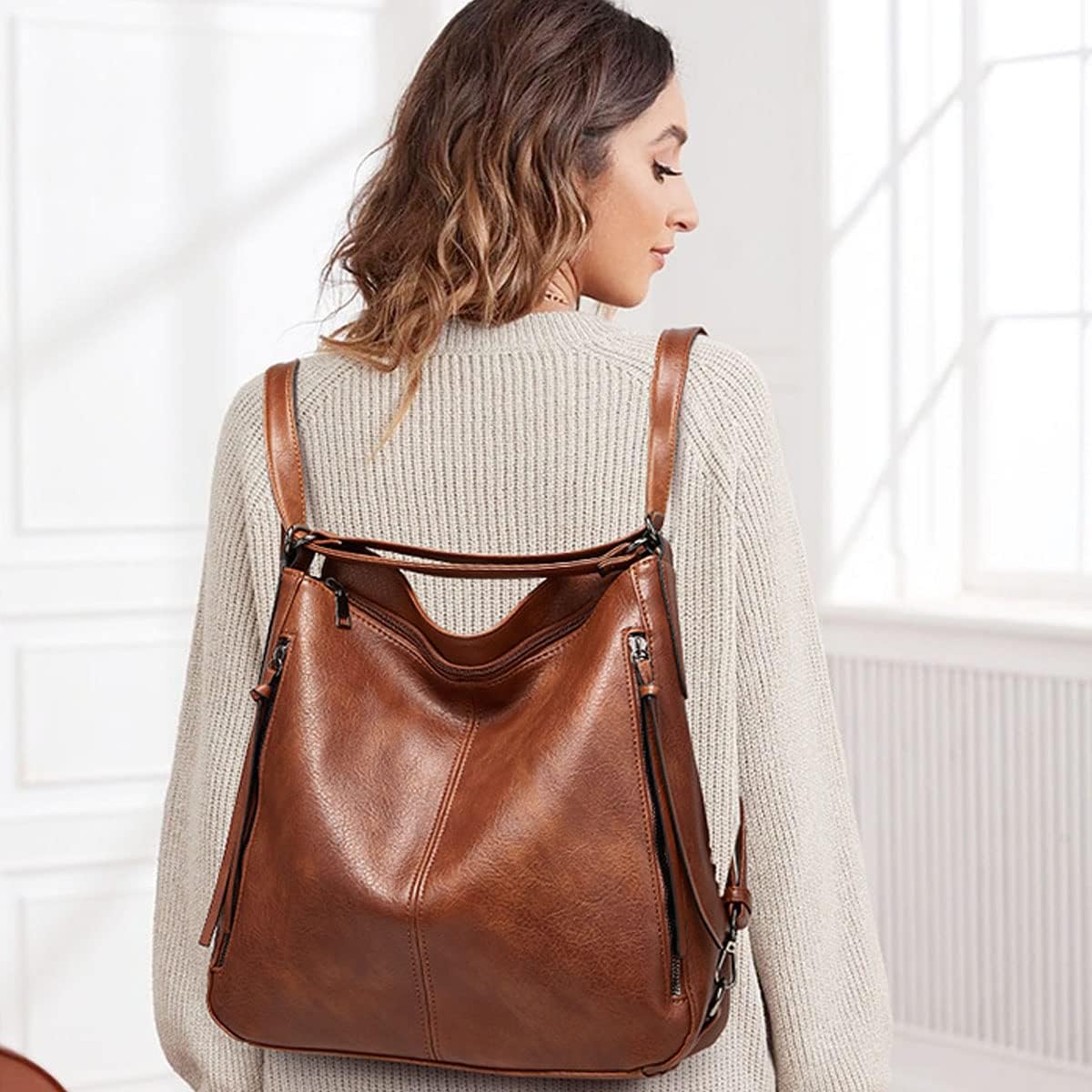 FALAN MULE Crossbody Bags for Women Lightweight Purses and Handbags PU Leather Small Shoulder Bag Satchel with Adjustable Strap