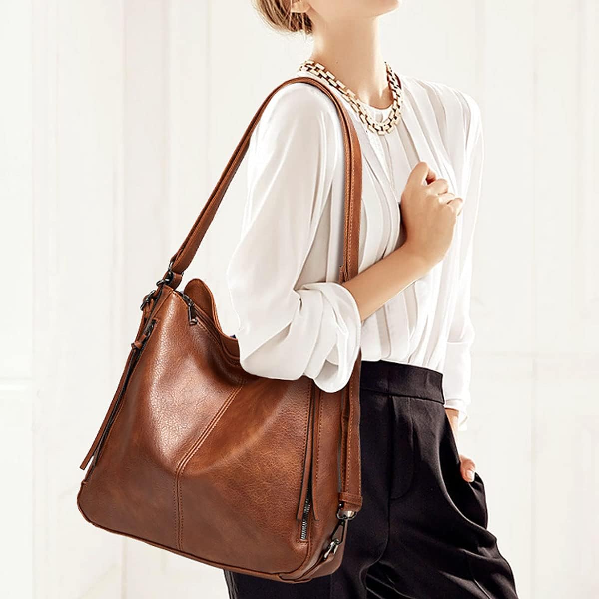 FALAN MULE Crossbody Bags for Women Lightweight Purses and Handbags PU Leather Small Shoulder Bag Satchel with Adjustable Strap