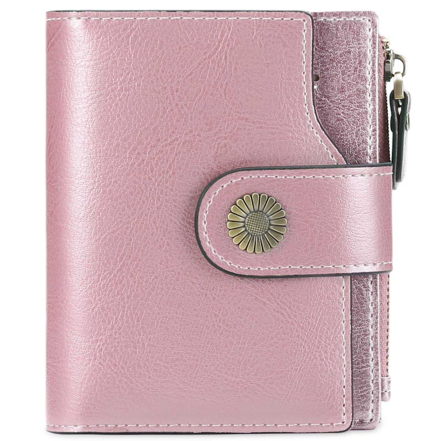 FALAN MULE Small Wallet for Women Genuine Leather Bifold card holder RFID Blocking Coin Purse