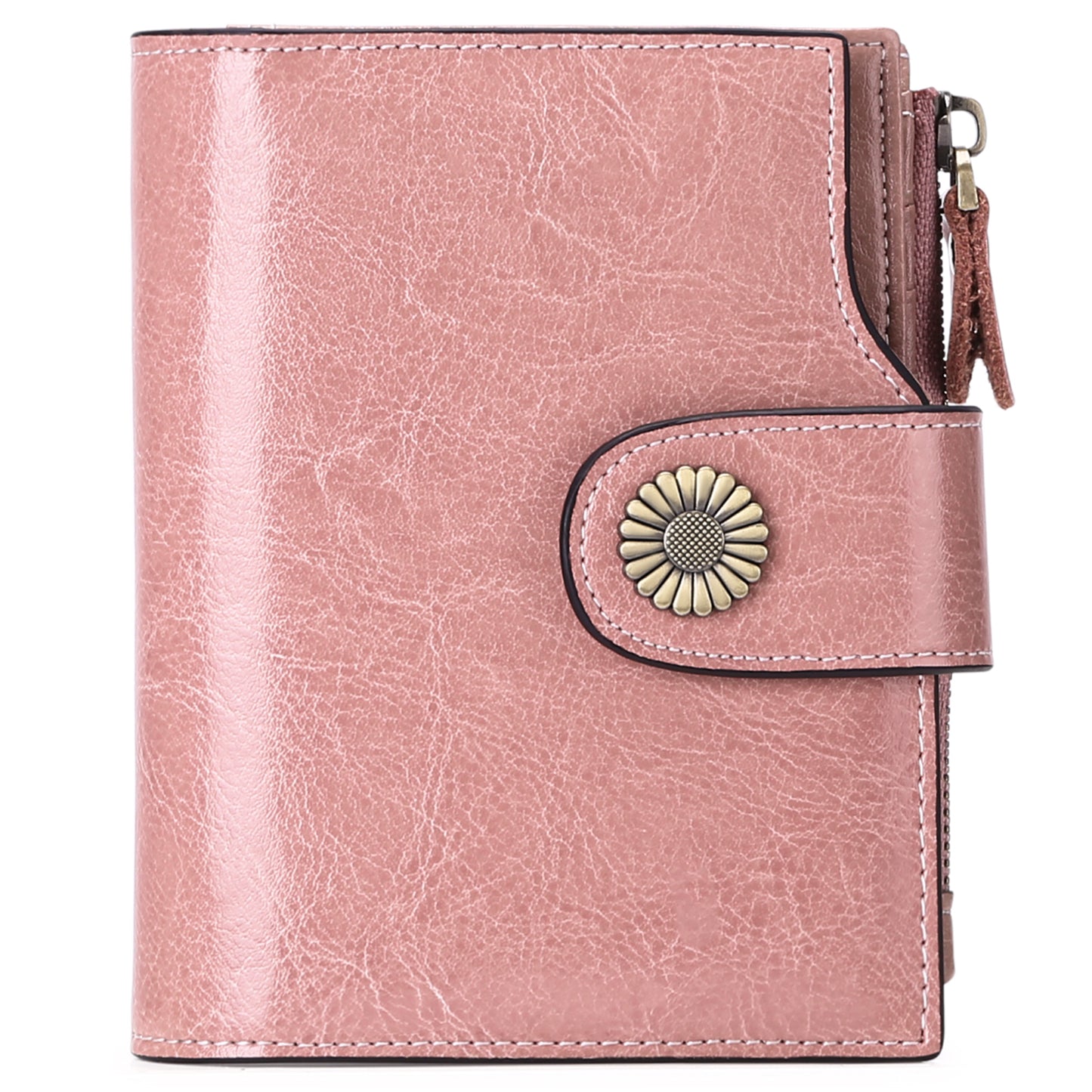 FALAN MULE Small Wallet for Women Genuine Leather Bifold card holder RFID Blocking Coin Purse