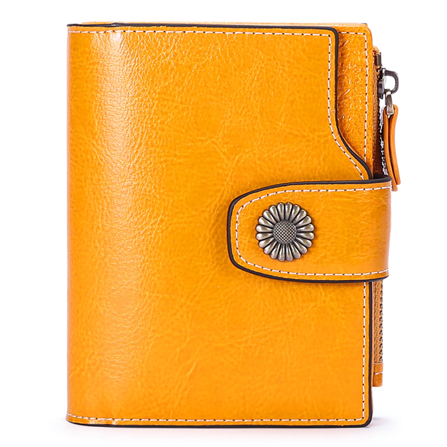 FALAN MULE Small Wallet for Women Genuine Leather Bifold card holder RFID Blocking Coin Purse