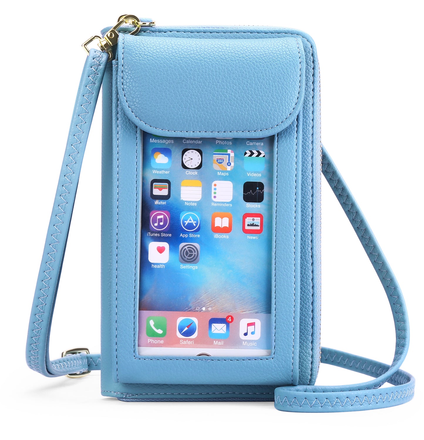 FALAN MULE Small Cell Phone Crossbody Bag Purse for Women, PU Leather Wallet Purse