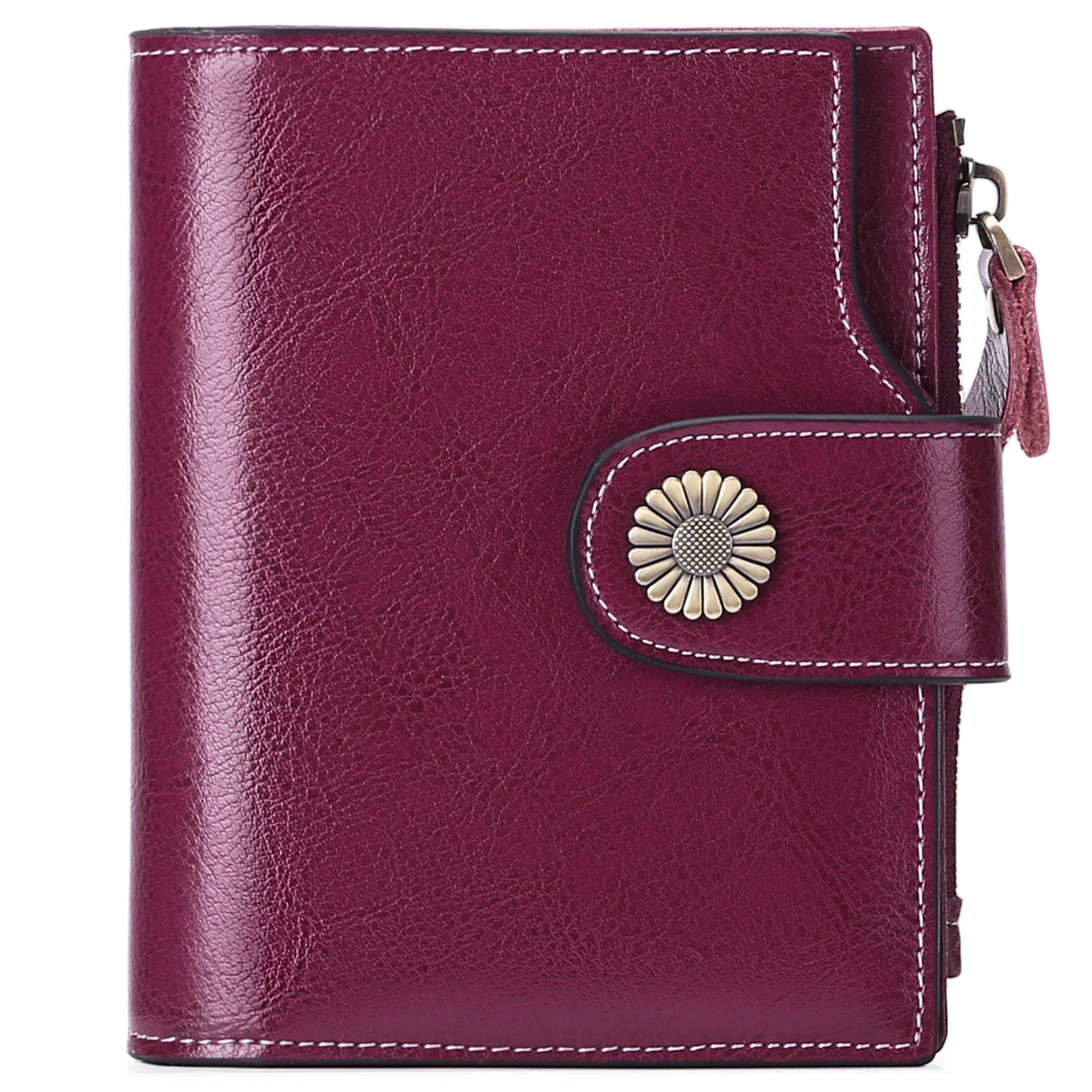 FALAN MULE Small Wallet for Women Genuine Leather Bifold card holder RFID Blocking Coin Purse