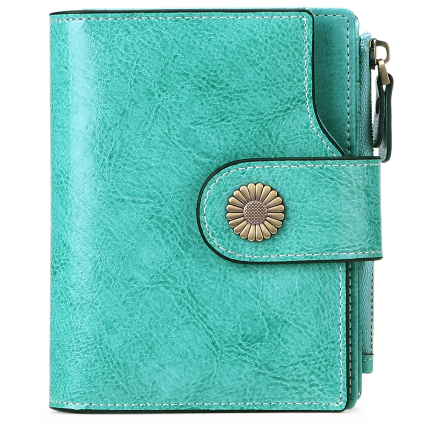 FALAN MULE Small Wallet for Women Genuine Leather Bifold card holder RFID Blocking Coin Purse