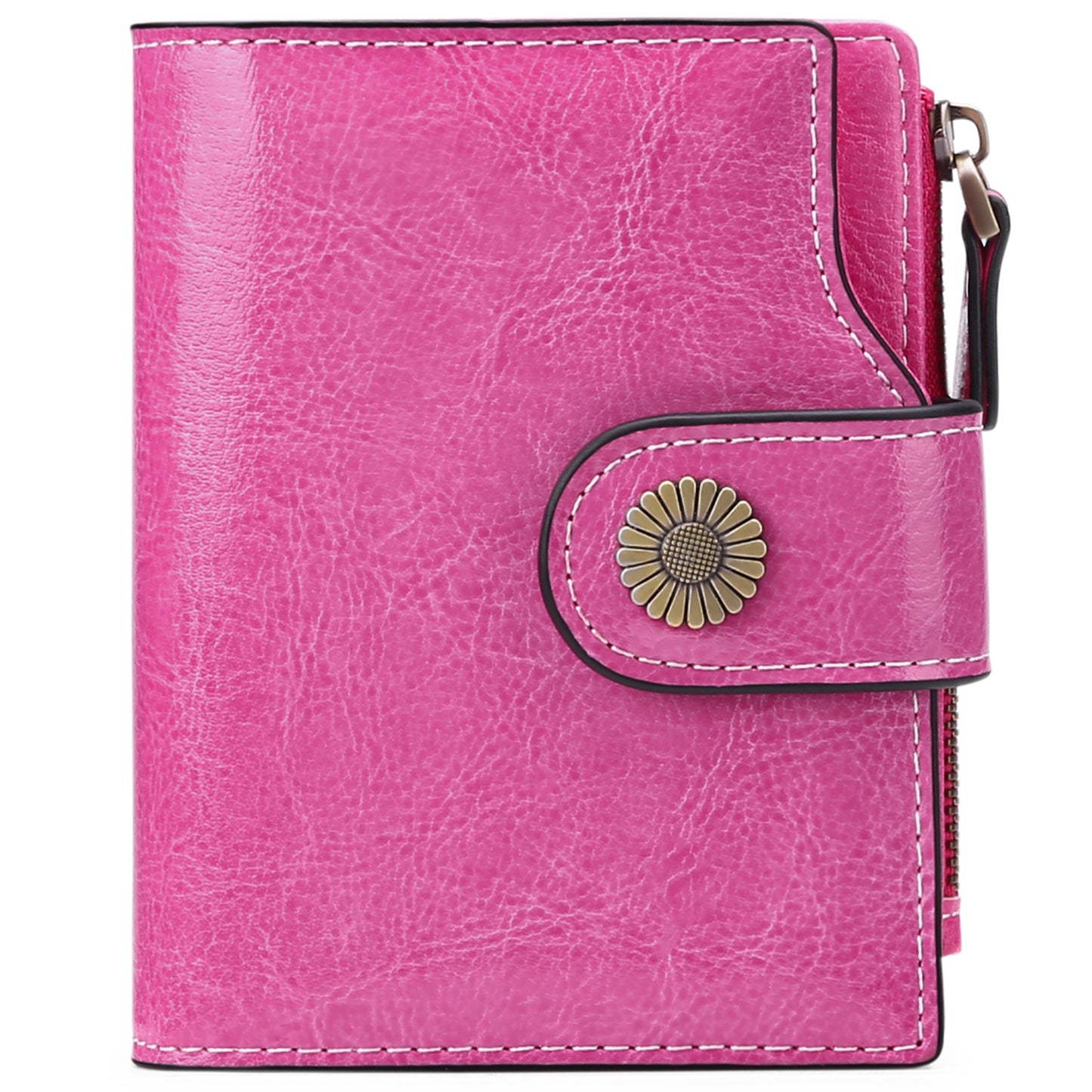 FALAN MULE Small Wallet for Women Genuine Leather Bifold card holder RFID Blocking Coin Purse