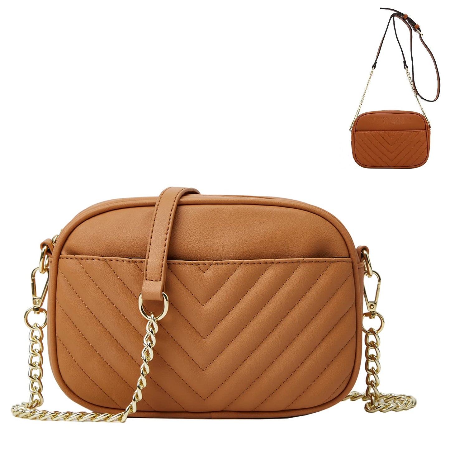 Falan Mule Crossbody for Women Small Leather Handbag Shoulder Purse with Chain Strap