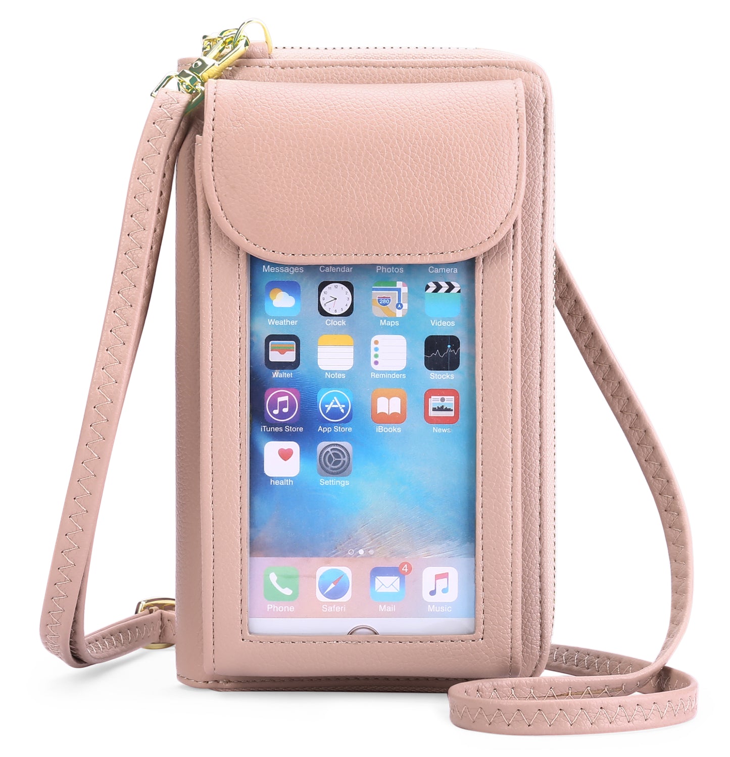 FALAN MULE Small Cell Phone Crossbody Bag Purse for Women, PU Leather Wallet Purse